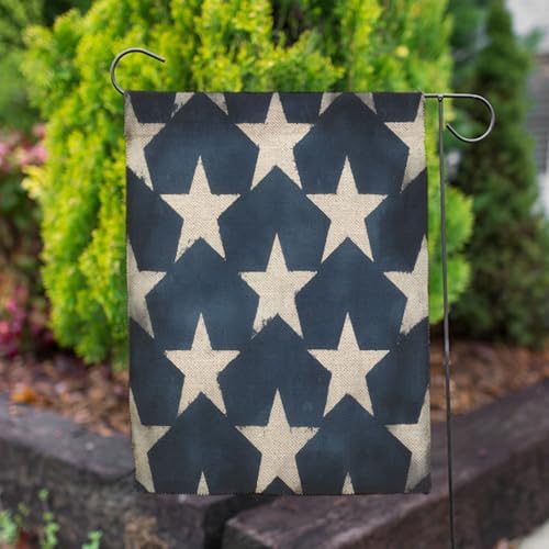 Moslion Star Garden Flag Vertical Double Sided Antique American Flag Stars Patriotic Memorial Day Fourth of July House Flags Home Burlap Banners 12.5x18 Inch for Outdoor Decor Lawn - Image 5