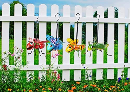 Metal Garden Sculptures Statues Yard Art Decoration,Set of 4 Garden Decor Perfect Hanging The Tree, Porch,Backyard or Patio Wall Decor - Image 4