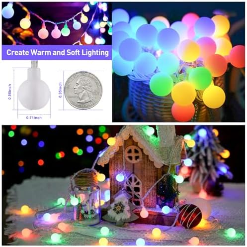 JMEXSUSS 33ft 100 LED Battery Operated Christmas Lights Outdoor Waterproof - Image 3