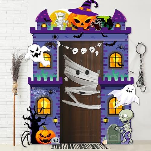 Tiamon Halloween Haunted House Decorations Scary Archway Door Banner - Image 4