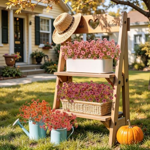 Alupssuc 24 Bundles Artificial Fall Flowers, UV Resistant Faux Mums Porch - Image 4