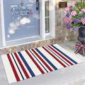 KILOCOCO 250th Anniversary Patriotic Striped Doormat 2.3'x3.6', Red Blue by Kilococo