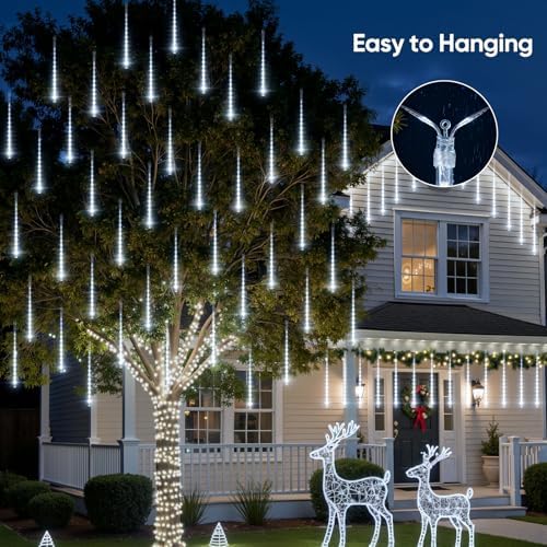 Brightown Christmas Lights Outdoor, 16 Inch 10 Tube 360 LED Icicle Lights - Image 5