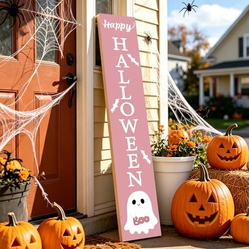 Halloween Porch Decor Door Decorations Outdoor Wooden Porch Sign 46.8 Inch - Image 5