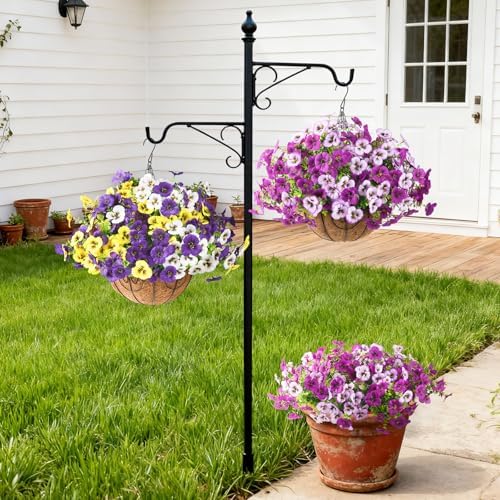 INQCMY Fake Artificial Pansy Flowers Plants for Outdoors UV Resistant - Image 5