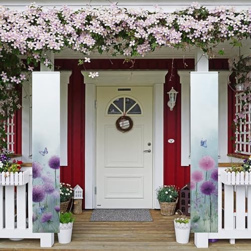 Dandelion Hanging Banners Butterfly Summer Porch Banners Flags Summer Door Hanging Decorations for Front Door Garden Home Yard Party Decorations - Image 2