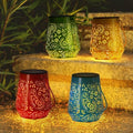 Solar Lanterns 4 Pack Outdoor Waterproof Solar Lights, Auto ON/Off Lanterns by OxyLED