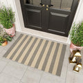 OJIA Tan Washable Outdoor Rugs 3'x5' Front Door Mat Porch Rug Patio Decor by OJIA