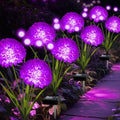 Solar Lights Outdoor Waterproof, 4 Pack Purple Solar Firefly Swaying Lights with Flowers, Flower Light Garden Decor for Halloween Christmas Outside Yard Patio, Gifts for Women Grandma by yulloyello