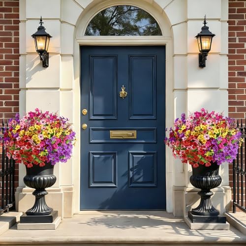 SHareconn 48 Bundles Artificial Flowers for Outdoors UV Resistant Decor - Image 6