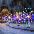 DONGULI Outdoor Solar Garden Lights, 120 LEDs 8 Lighting Modes Waterproof Solar Fireworks Light Sparklers for Patio Walkway Yard Courtyards Pathway Christmas Party Decorations, Colorful(4 Pack) by DONGULI