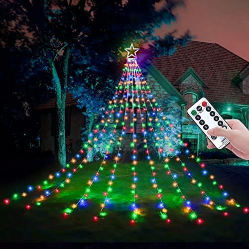 Christmas Decorations Outdoor String Lights 8 Modes and Timer with Remote by Decute