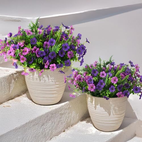 Hommyea Artificial Fake Flowers Plants for Outdoors Silk Spring Home Decor - Image 3