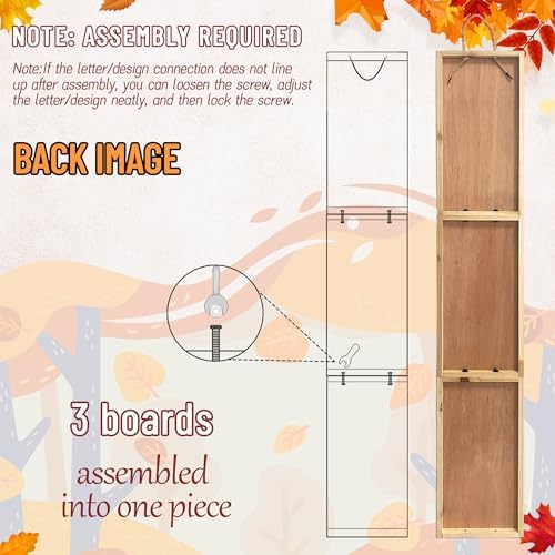 Fall Welcome Sign For Front Porch Fall Porch Sign Maple Leaf Pumpkin Sunflower Thanksgiving Decor Indoor Outdoor Autumn Wooden Vertical Sign For Patio Front Door Porch Wall Yard - Image 4