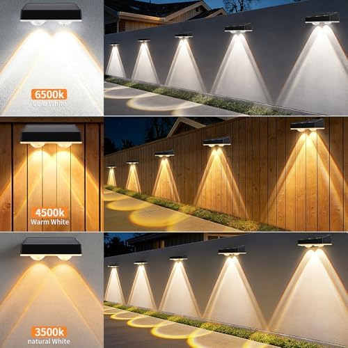 8-Pakc Solar Fence Lights Magnetic 3 in 1, 5S Quick Installation - Image 6