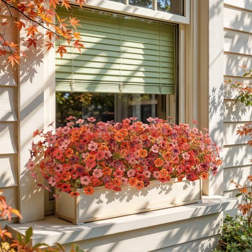 Alupssuc 24 Bundles Artificial Fall Flowers, UV Resistant Faux Mums Porch - Image 6