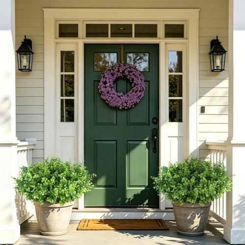 Artificial Greenery Eucalyptus Boxwood, Faux Outdoor Plants, 12PCS - Image 3