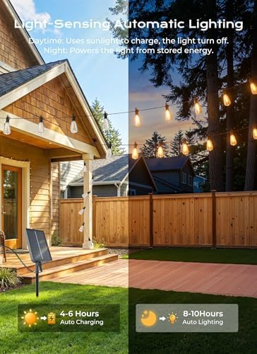 Brightown 76FT Solar String Lights Outdoor Waterproof, 26Hrs Runtime - Image 3