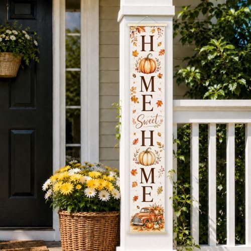 Fall Autumn Pumpkin Porch Door Banner Wall Decorations 8x47 - Image 6