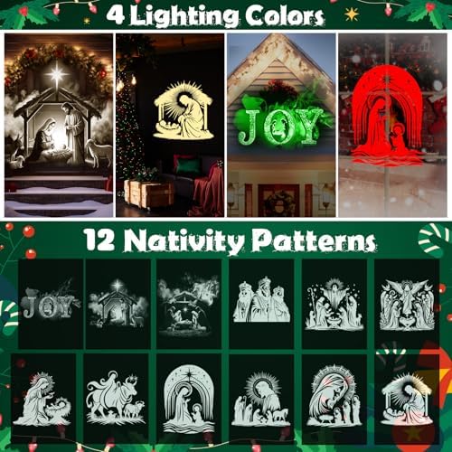 Aurelema Christmas Nativity Scene Projector Lights Christian - Image 2