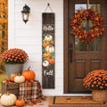 Fall Welcome Porch Sign, Wooden, 47.2", for Front Door, Fall Pumpkin by TOMPOP