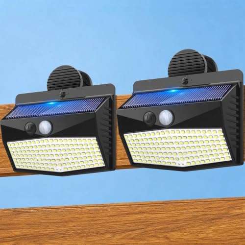 Peasur Clip On Solar Lights Outdoor, Motion Sensor Lights with 3 Modes by Peasur