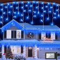 1332 LED 132ft Christmas Lights with 296 Drops, 12 Lighting Modes Blue Christmas Decoration Twinkling Lights Dimmable, Timer Outdoor Waterproof Fairy Lights for Indoor Xmas Garden House Eaves Roof by YHBJKCZ