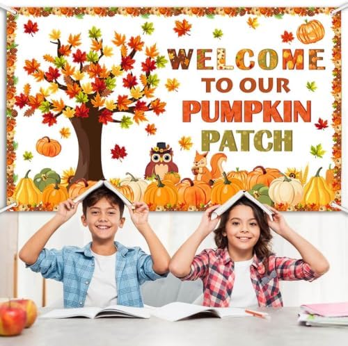 AIBIIN Welcome to Our Pumpkin Patch Banner Decorations - Image 4