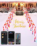 FREECUBE 12 Pack Smart Candy Cane Pathway Lights, LED Candy Cane Lights with APP Control, Dimming, Timer, DIY, Color Changing Christmas Decoration for Yard Patio Walkway by FREECUBE