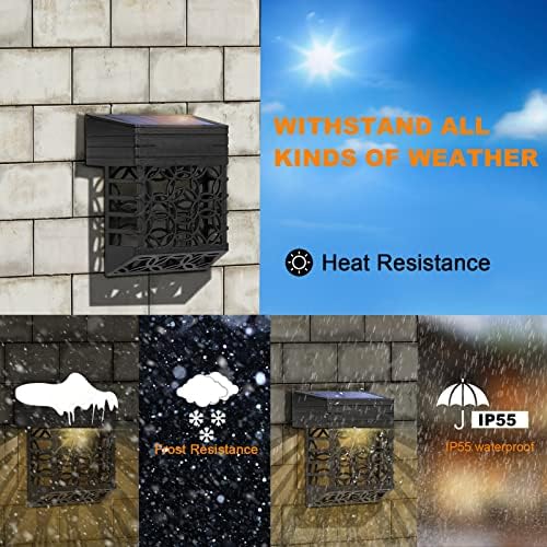 GOODFOEVER Solar Deck Lights, 8 Pack Fence Light with 2 Modes Lighting Warm White/RGB, Solar Outdoor Lights Waterproof for Wall, Fence, Patio, Stair, Landscape, Garden,Yard, Holiday Decor - Image 5