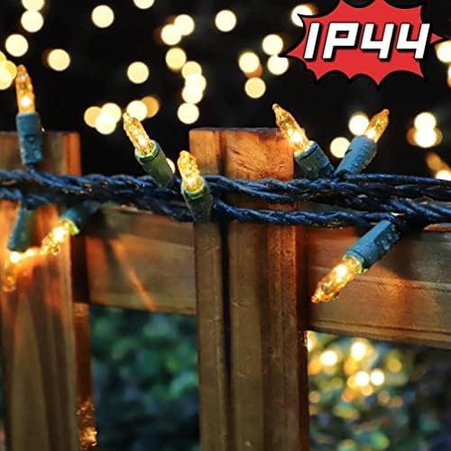 LAMPHOME Warm White Christmas String Lights 300 Count 63.8ft (2 Pack of 150L), Incandescent Mini Lights, Waterproof Outdoor Indoor Clear Christmas Lights for Xmas Tree Garland Holiday Decor - Image 5