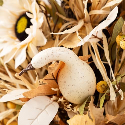 Glitzhome 36”H Fall Porch Tree, Harvest Artificial Porch Tree with Sunflower, Pinecone and Berry Porch & Black Planter, for Autumn Fall Harvest Thanksgiving Christmas Decoration - Image 7