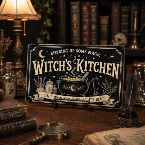Halloween Metal Art Sign Witch's Kitchen Cauldron Cooking Decor - Image 4