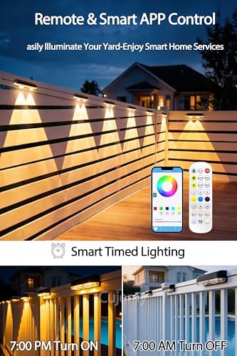 Outdoor Fence Lights 8 Pack, 50ft Smart RGB Outdoor Lights, APP - Image 3