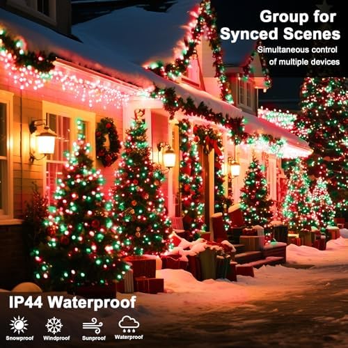 393 FT Christmas Lights 1000 LED Xmas Lights Outdoor Christams String Lights Waterproof 8 Modes & Timer, Fairy Lights Plug in for Weeding, Patio, Party, Holiday,Christmas Decor (Red+Green) - Image 5