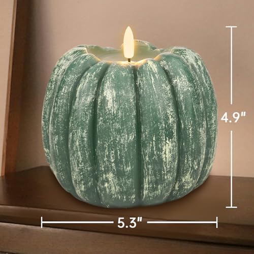 Fall Decorations for Home - Flickering Flameless Wax Pumpkin LED Candle - Image 5