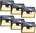 Peasur Solar Lights Outdoor Waterproof [6 Pack/140LED], Warm White Motion Sensor Lights Dusk to Dawn, 3 Modes Solar Fence Security Lighting for Wall Garden Yard Stair Outside by Peasur