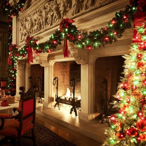 4 Pack Fairy Lights Battery Operated Christmas Lights Timer Red and Green - Image 3