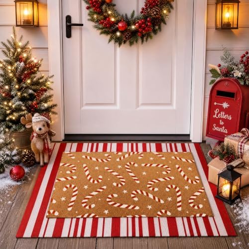 Tinideya 2 23.6 X 35.4 Inches Candy Cane Red White Brown - Image 5