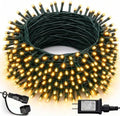 Dazzle Bright 300 LED Christmas String Lights, 100 FT Connectable Waterproof String Lights Green Wire with 8 Modes, Christmas Decorations for Indoor Outdoor Xmas Party Yard Garden (Warm White) by DazzleBright