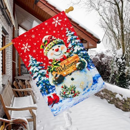 12×18 Christmas Snowman Garden Flag - Image 7
