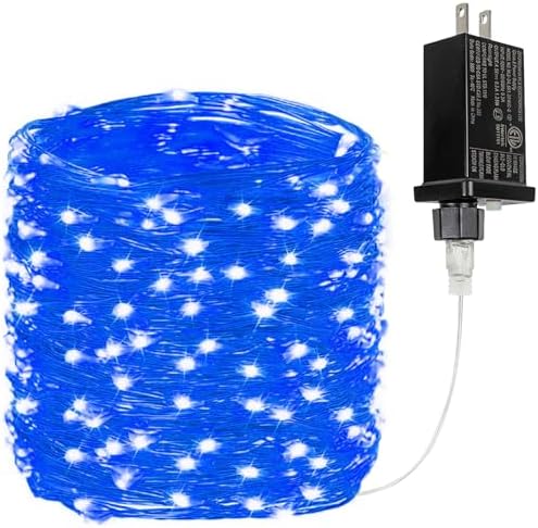 66FT 200 LED Fairy Lights Plug in, 8 Modes Twinkle Lights Blue by BHCLIGHT