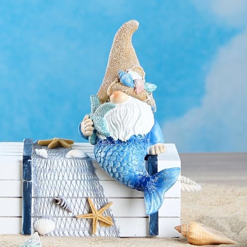 Mermaid Garden gnome Statue Outdoor Decor, Beach Decor for Outside Indoor - Image 4