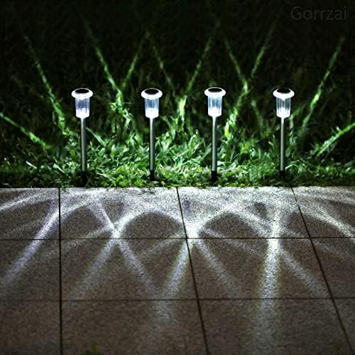 10 Pack Solar Pathway Lights Outdoor Waterproof, Cool White LED - Image 6