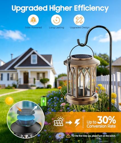 Solar Lantern Outdoor Lights with Wall Mount Kit, Upgraded Solar Lanterns - Image 5