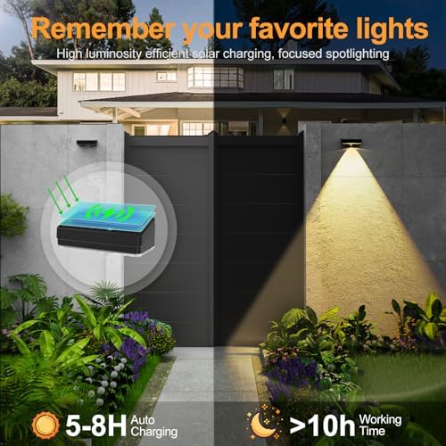 ZCXLIGHT Solar Fence Lights,Fence Lights Solar Powered Waterproof IP65 Multicolor Led 12 Fixed Colors ＆RGB Color Changing for Pool, Deck, Patio, Porch, Stairs, Holiday-8pack - Image 3