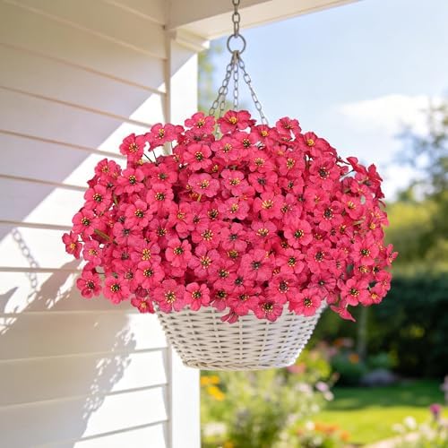 AmyHomie 20 PCS Artificial Flowers for Outdoors, UV Resistant Fake Plants - Image 3