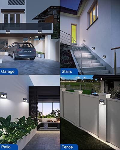 Peasur Solar Lights Outdoor Waterproof, 4 Pack 140LED Motion Sensor Light, 3 Modes Solar Powered Fence Security Lights for Patio Step Deck House Outside(Cool White) - Image 3