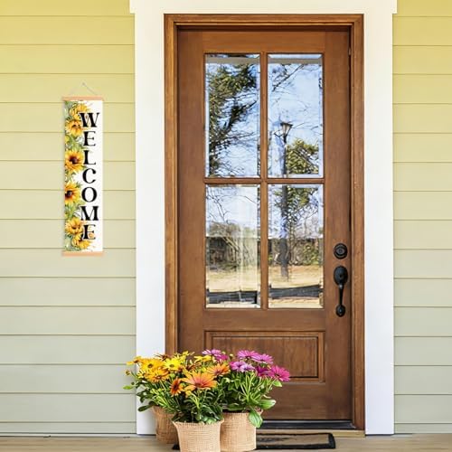 Sunflower Welcome Porch Banner, Welcome Decorations Porch Banner, Rustic Seasonal Banners for Front Door Indoor Outdoor Decor, Summer Party Decorations for Farmhouse Yard Home - Image 4
