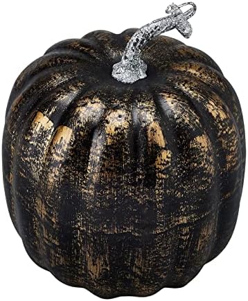 Lucakuins 7Pcs Artificial Pumpkins Fall Decoration Assorted Faux Pumpkin Cute Foam Pumpkins for Home Outside Halloween Decorating (Black2, One Size) - Image 5